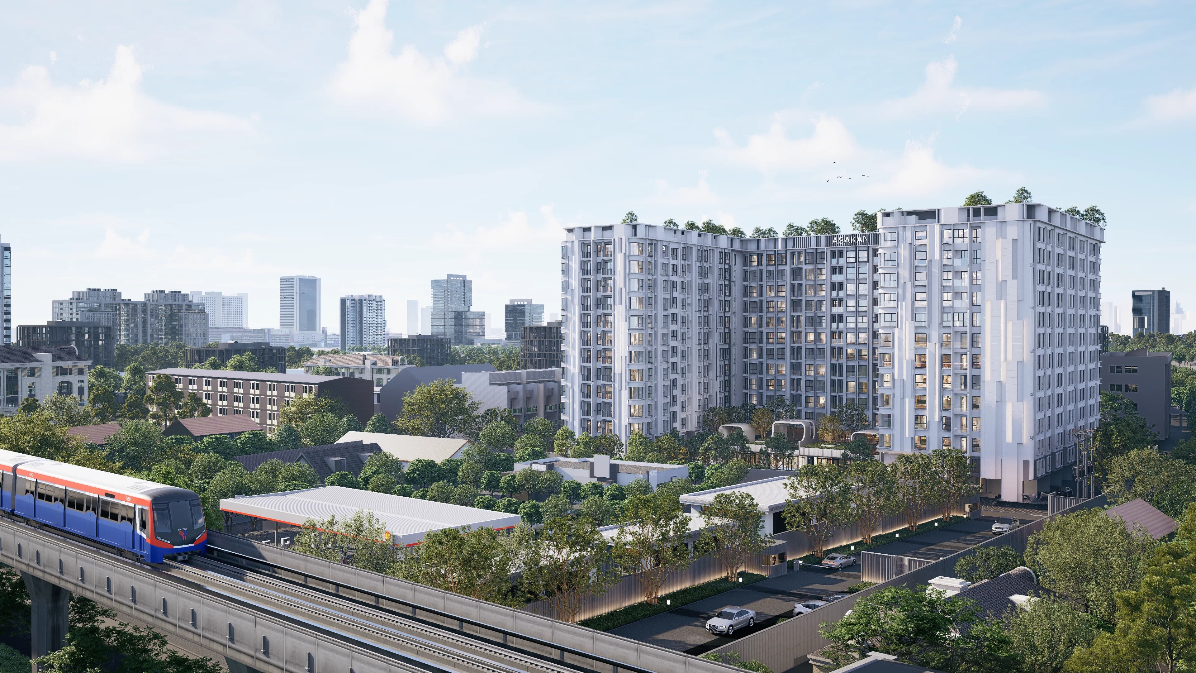 รถไฟฟ้าและเมืองรอบโครงการ ASAKAN
